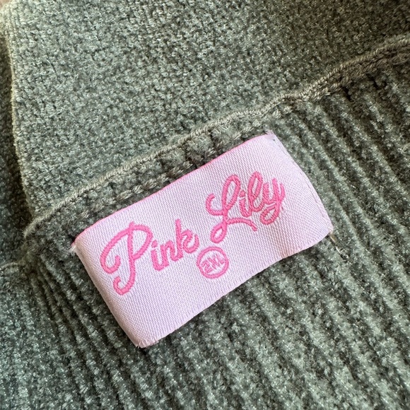 Pink Lily Olive Brushed Ribbed Super Soft Shacket - Picture 7 of 9